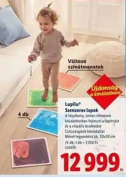 Lidl Lupilu Szenzoros lapok ajánlat