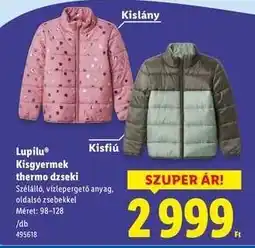 Lidl LUPILU Kisgyermek thermo dzseki ajánlat