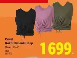 Lidl CRIVIT Női funkcionális top ajánlat