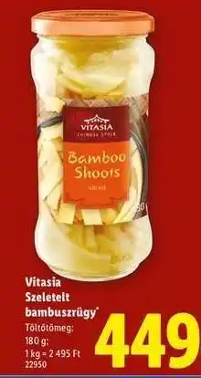 Lidl Vitasia Szeletelt bambuszrügy ajánlat