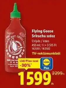 Lidl FLYING GOOSE Sriracha szósz ajánlat