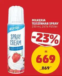 PENNY Milkeria Tejszínhab Spray ajánlat