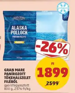 PENNY GRAN MARE PANÍROZOTT TŐKEHALSZELET FILÉBŐL ajánlat