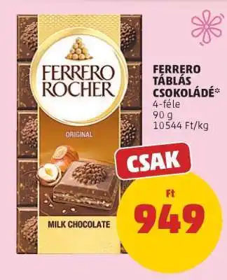 PENNY FERRERO TÁBLÁS CSOKOLÁDÉ ajánlat