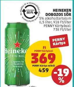 PENNY Heineken Dobozos Sör ajánlat