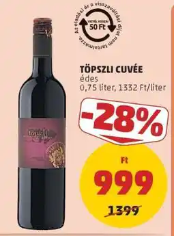 PENNY Töpszli Cuvée ajánlat