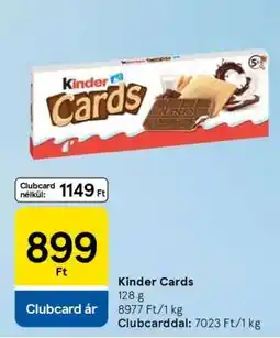 Tesco KINDER Cards ajánlat
