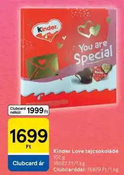 Tesco Kinder Love tejcsokoládé ajánlat