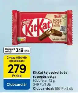 Tesco KitKat tejcsokoládés ropogós ostya ajánlat