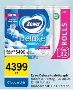 Tesco Zewa Deluxe toalettpapír ajánlat
