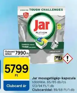 Tesco Jar mosogatógép-kapszula ajánlat