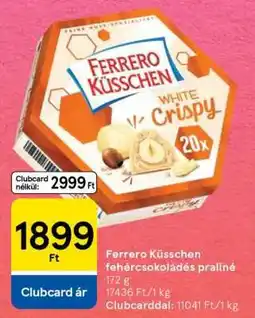 Tesco Ferrero Küsschen fehércsokoládés praliné ajánlat