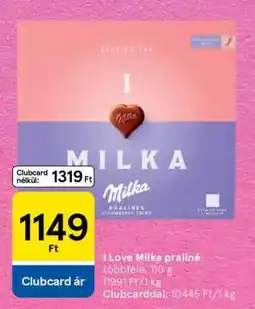 Tesco I Love Milka Praliné ajánlat
