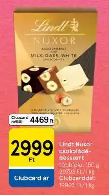 Tesco Lindt Nuxor csokoládédesszert ajánlat