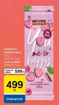 Tesco Lambertz málnás keksz ajánlat