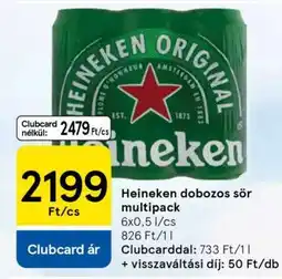 Tesco Heineken dobozos sör multipack ajánlat