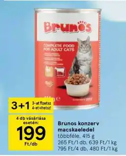 Tesco Brunos konzerv macskaeledel ajánlat