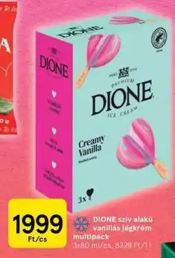 Tesco DIONE szív alakú vaníliás jégkrém multipack ajánlat