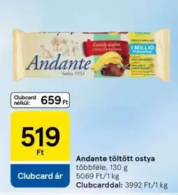 Tesco Andante töltött ostya ajánlat