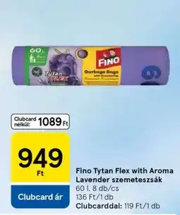 Tesco Fino Tytan Flex with Aroma Lavender szemeteszsák ajánlat