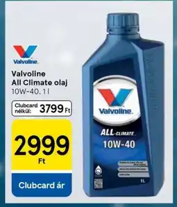 Tesco Valvoline All Climate olaj ajánlat