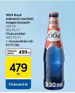 Tesco 1664 Rosé málnai ízesített üveges búzasör ajánlat