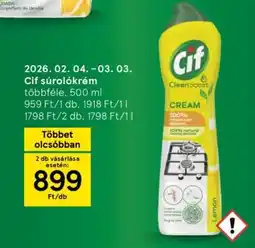 Tesco CIF Súrolókrém ajánlat