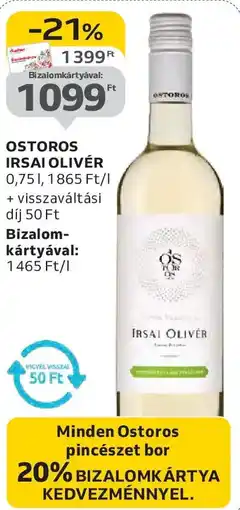 Auchan Ostoros Irsai Olivér ajánlat
