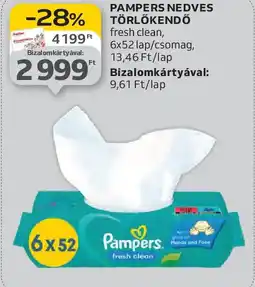 Auchan Pampers nedves törlőkendő ajánlat