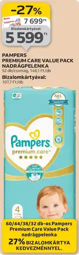 Auchan Pampers Premium Care Value Pack nadrágpelenka ajánlat