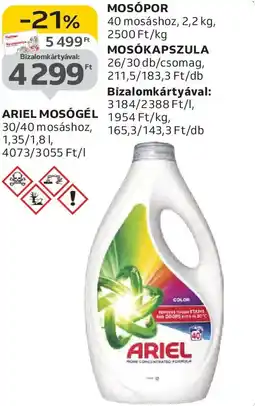 Auchan Ariel mosógél, mosópor, mosókapszula ajánlat
