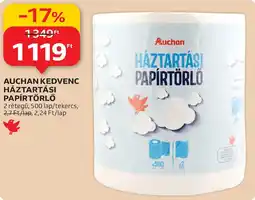 Auchan Auchan Kedvenc Háztartási papírtörlő ajánlat