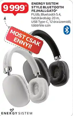 Auchan Energy Sistem Style Bluetooth fejhallgató ajánlat
