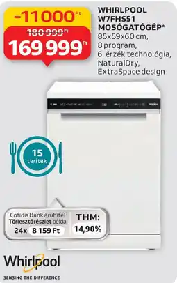 Auchan Whirlpool W7FHS51 mosógatógép ajánlat