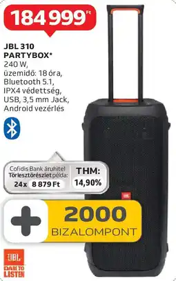 Auchan JBL 310 partybox ajánlat