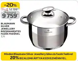 Auchan Blaumann Silver Jewellery rozsdamentes fazék fedővel ajánlat