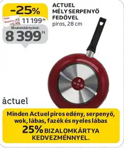 Auchan Actuel mély serpenyő fedővel ajánlat