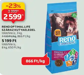 Auchan Reno Optimal Life száraz kutyaeledel ajánlat