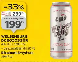 Auchan Welsenburg dobozos sör ajánlat