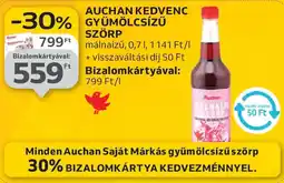 Auchan Auchan Kedvenc Gyümölcsízű szörp ajánlat