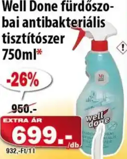 Vianni Drogéria Well Done fürdőszo-bai antibakteriális tisztítószer ajánlat