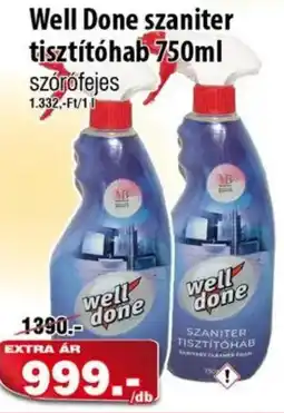 Vianni Drogéria Well Done szaniter tisztítóhab ajánlat