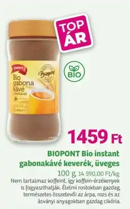 Herbaház BIOPONT Bio instant gabonakávé keverék, üveges ajánlat