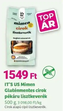 Herbaház IT'S US Mimen Gluténmentes cirok pékáru lisztkeverék ajánlat