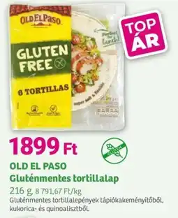 Herbaház OLD EL PASO Gluténmentes tortillalap ajánlat