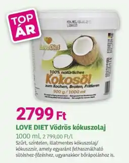 Herbaház LOVE DIET Vödrös kókuszolaj ajánlat