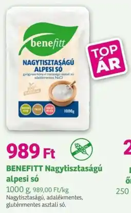 Herbaház BENEFITT Nagytisztaságú alpesi só ajánlat