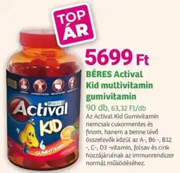 Herbaház BÉRES Actival Kid multivitamin gumivitamin ajánlat