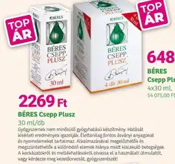Herbaház BÉRES Csepp Plusz ajánlat