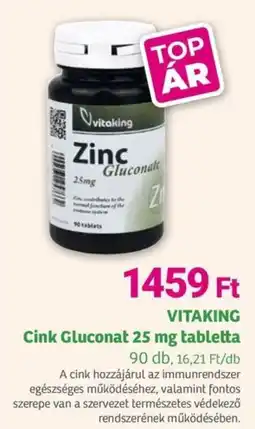 Herbaház VITAKING Cink Gluconat ajánlat